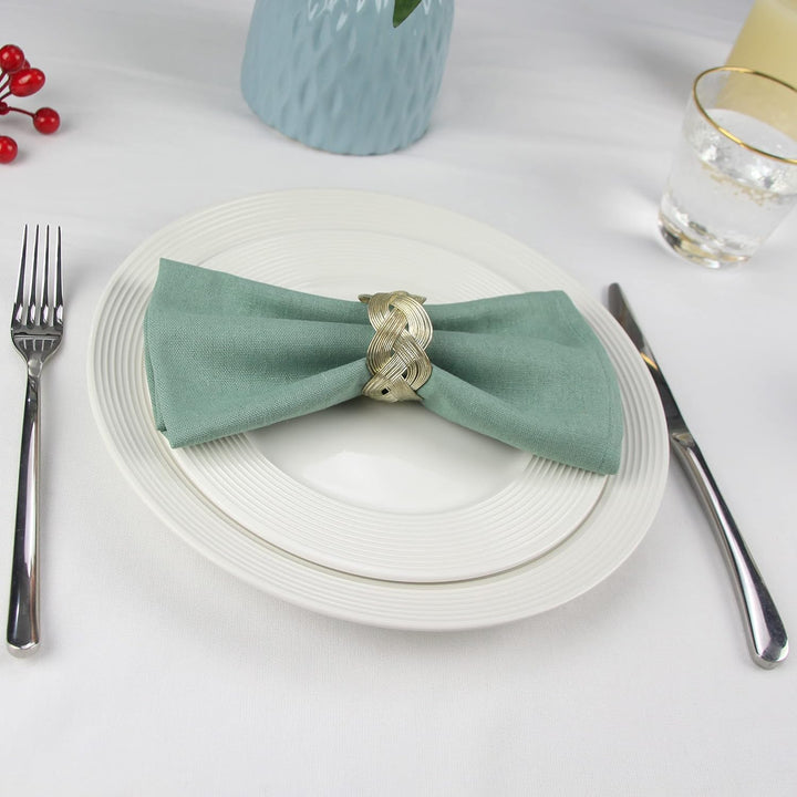 weich Polyester -Leinen gemischt Abendessen Cloth Servietten, 12 Stück (40 x 40 cm), für Veranstaltu