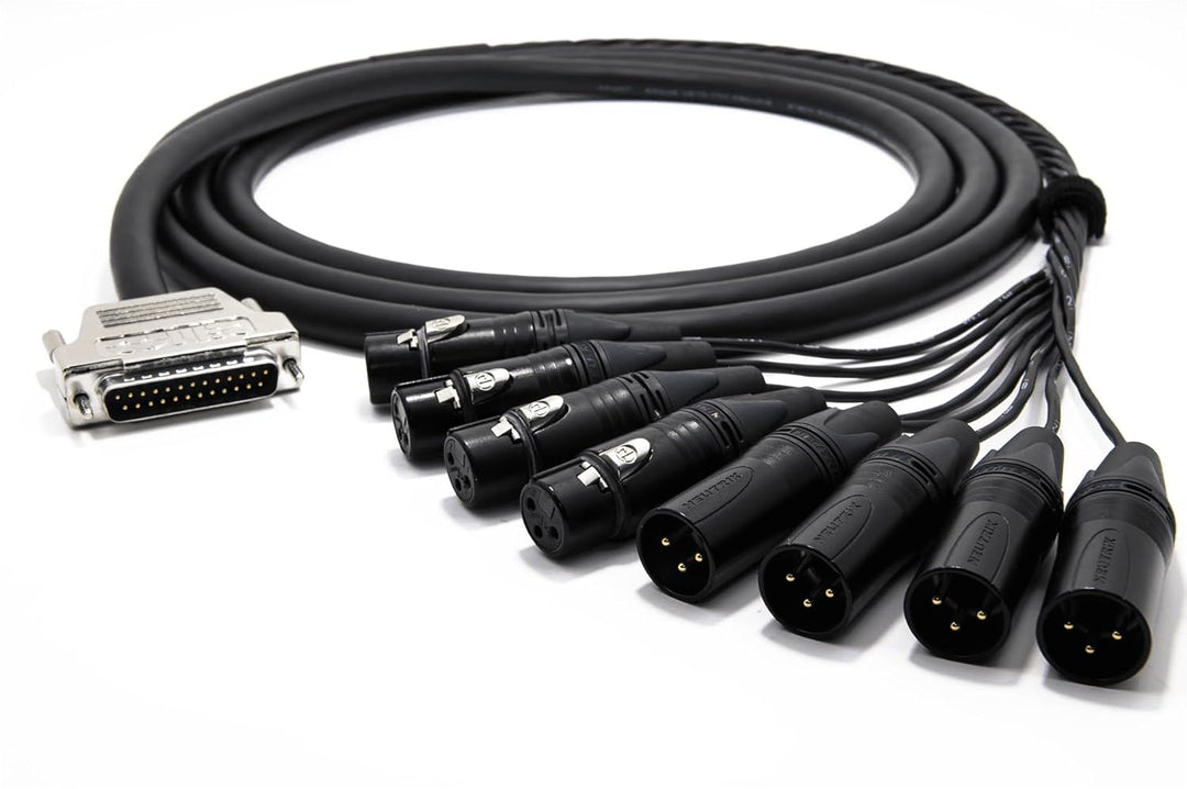 enoaudio Mogami 3162 8 Multicore Digital Kabel AES/EBU 110 Ohm Breakout | Gold D-Sub 25 - Neutrik XL