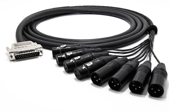 enoaudio Mogami 3162 8 Multicore Digital Kabel AES/EBU 110 Ohm Breakout | Gold D-Sub 25 - Neutrik XL