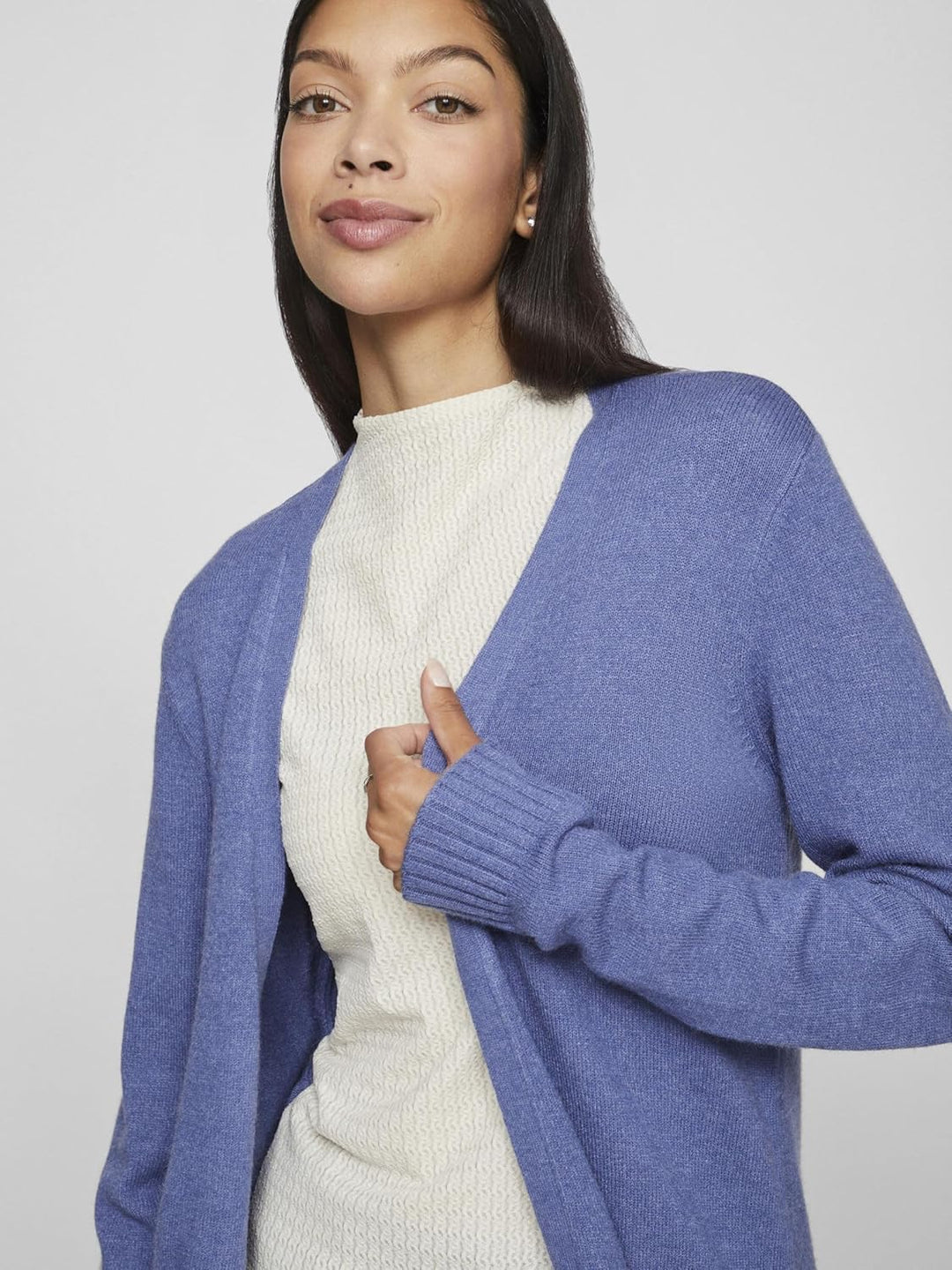 Vila Female Strickjacke Basic XS Bijou Blue 1, XS Bijou Blue 1