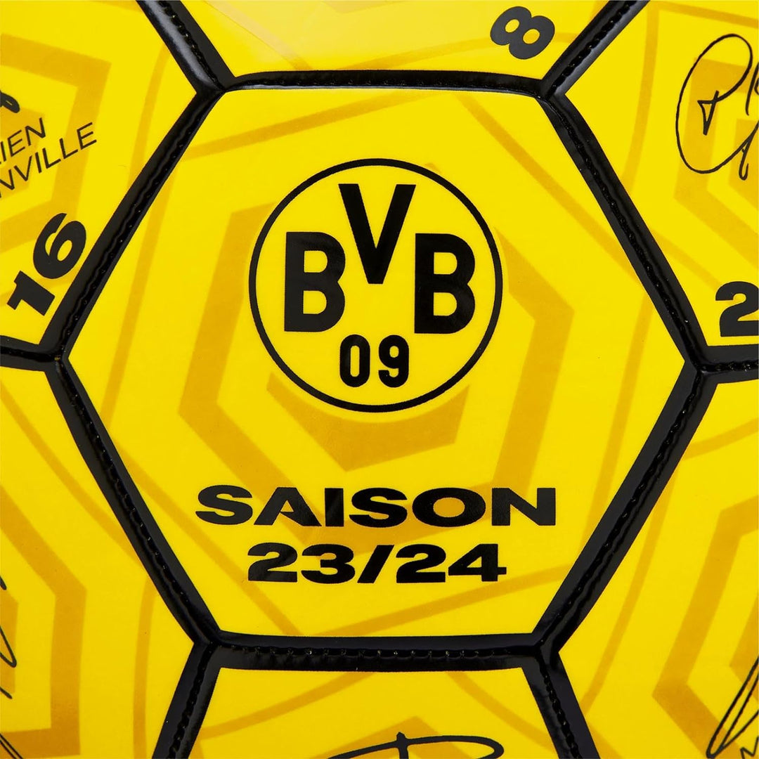 Borussia Dortmund Unisex Jugend BVB Unterschriftenball 2023/24 Fussball, Gelb, 5 Single, Single