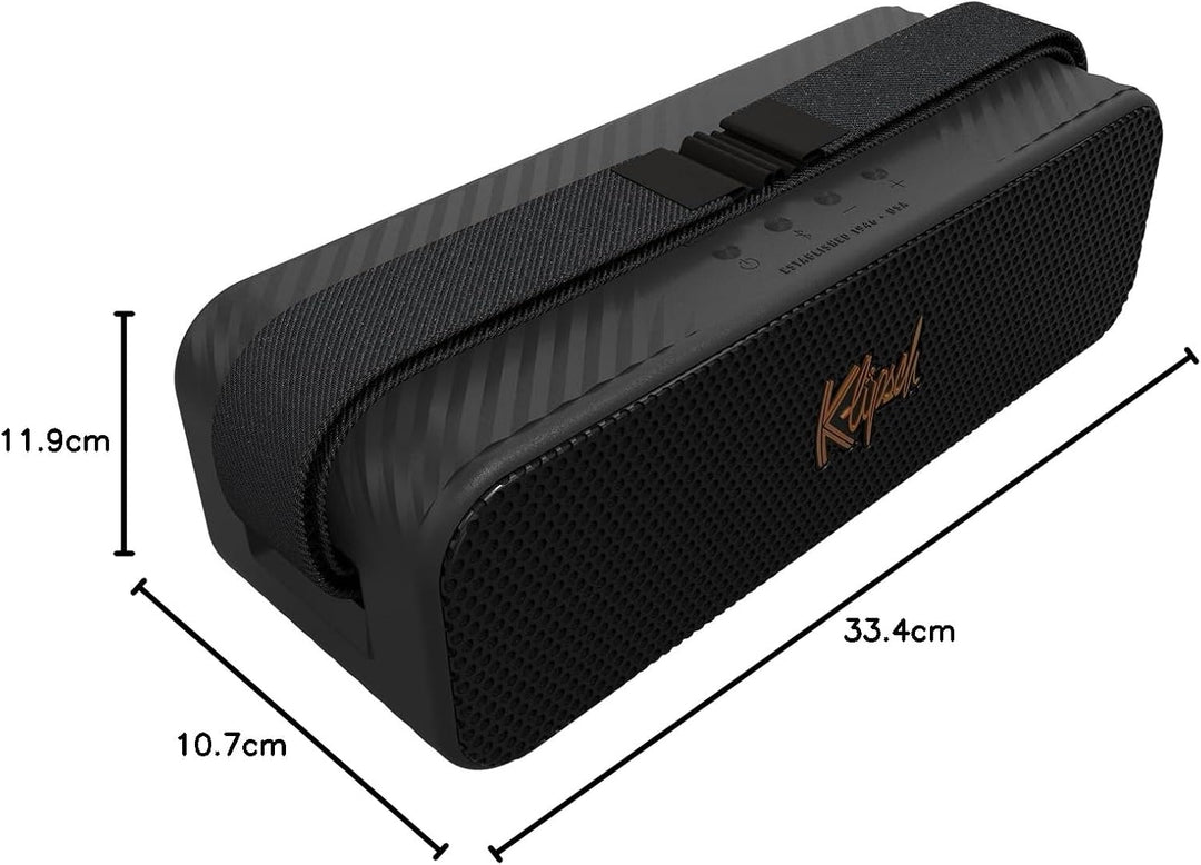 Klipsch Detroit, tragbarer Bluetooth-Lautsprecher mit Zwei 2,5 cm Hochtönern, 7,6 cm Tieftönern, IP6