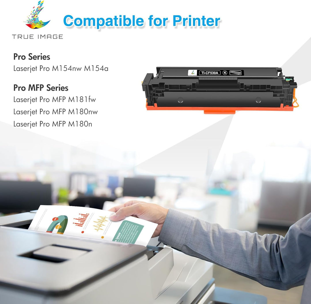 TRUE IMAGE Kompatibel Tonerkartusche als Ersatz für HP 205A MFP M181fw Toner Color LaserJet Pro M180