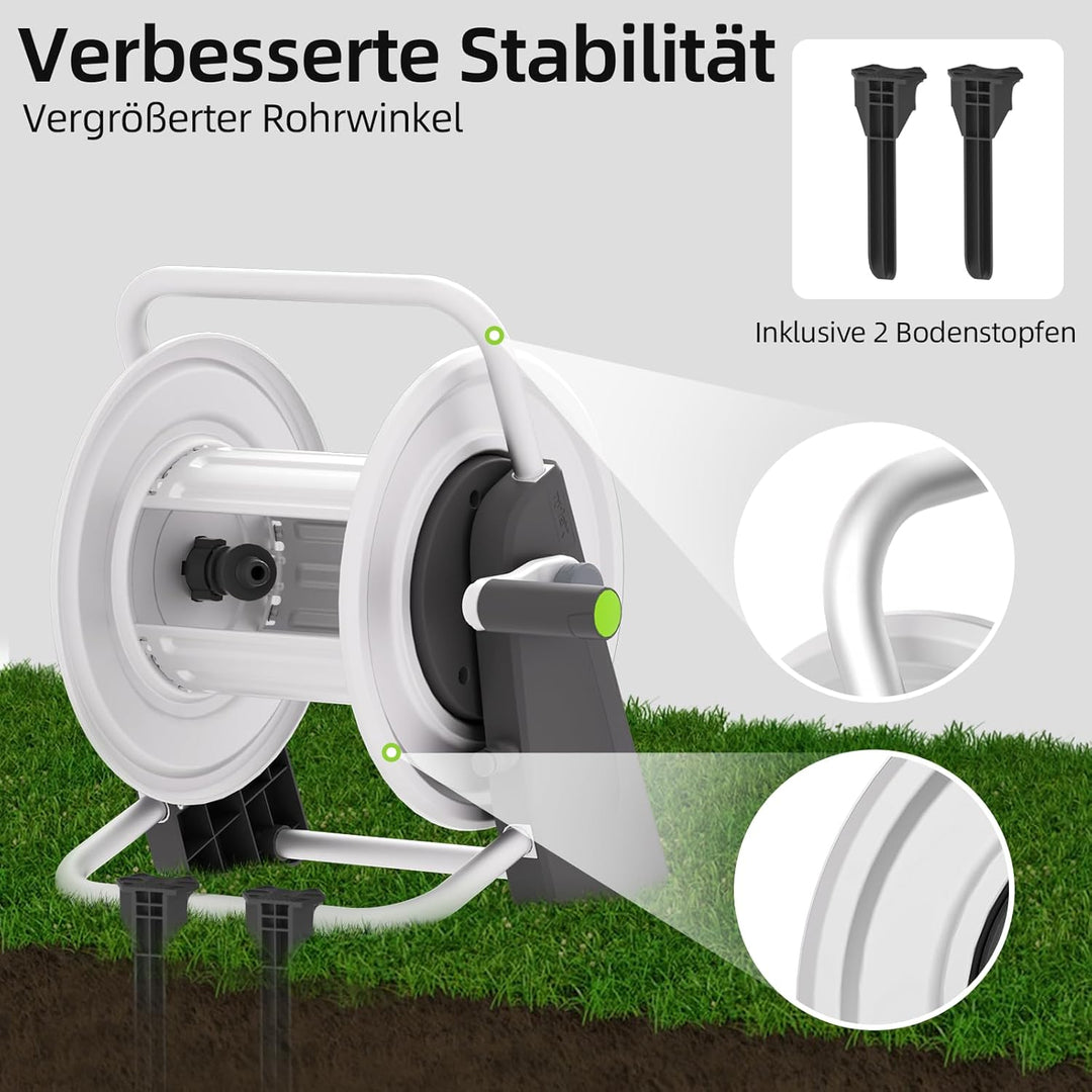GartenSchlauchtrommel, Schlauchwagen für bis zu 20-30m 1/2 zoll-Schlauch, Wandmontierter Wasserschla
