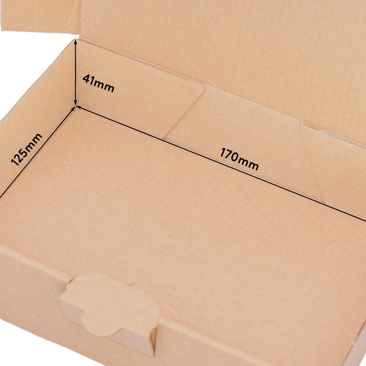 500 Maxibriefkartons Versandkartons Faltschachtel Faltkarton Maxibrief 180 x 130 x 45 mm, Braun, MB-