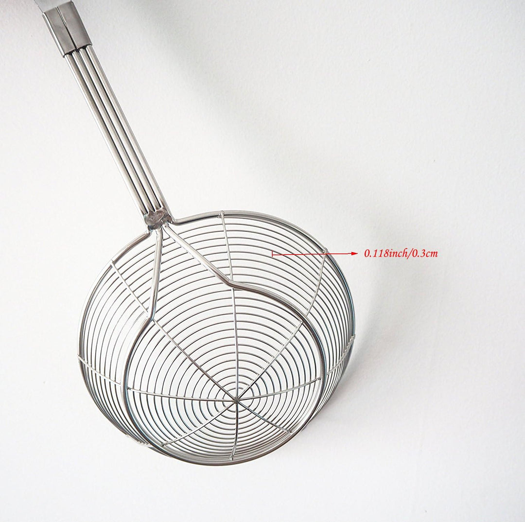 Trenta Küche Edelstahl Draht Sieb, Bambus Griff m silver, brown Strainer M, Strainer M