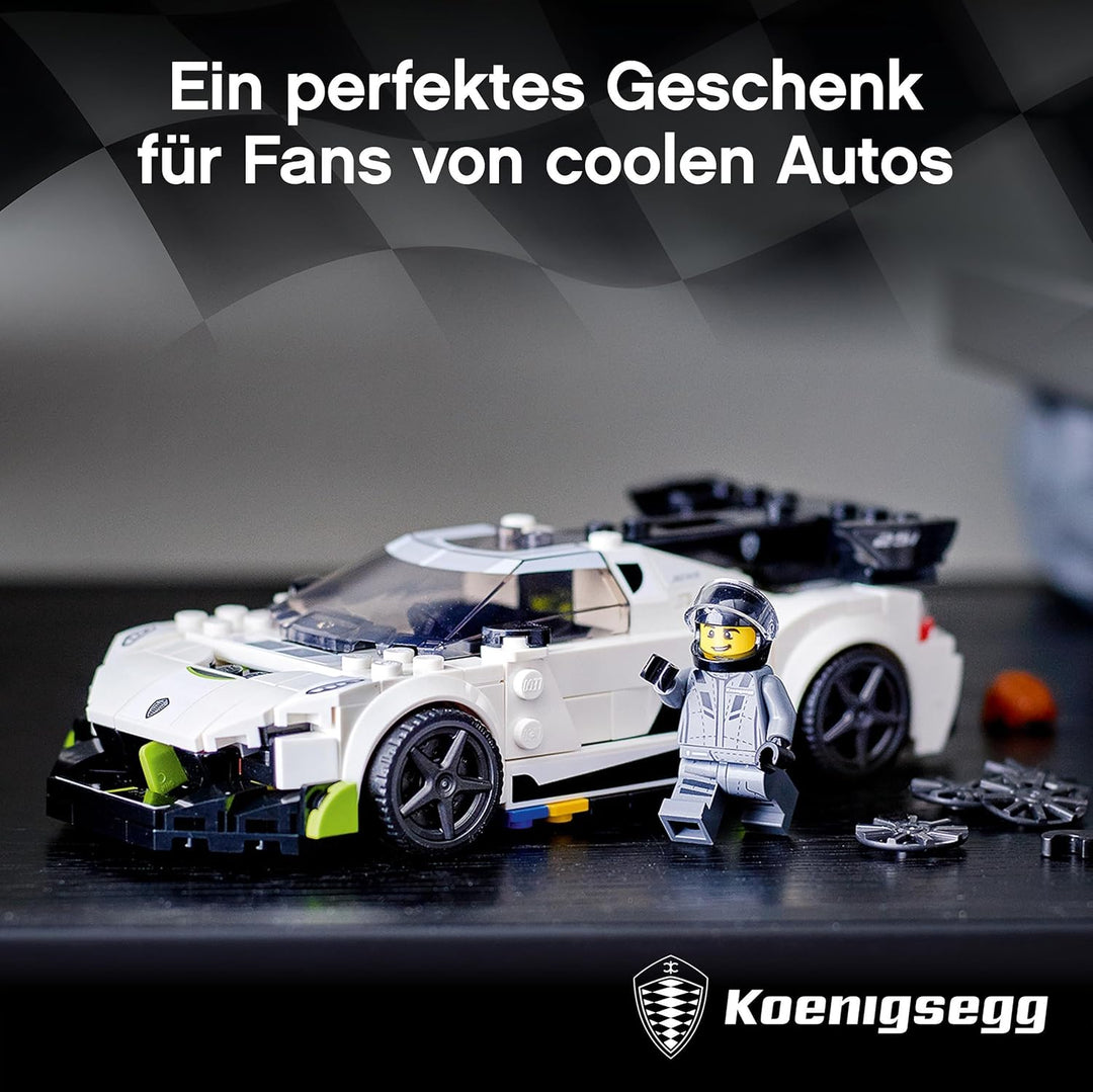 LEGO 76900 Speed Champions Koenigsegg Jesko Rennauto, Spielzeugauto, Modellauto zum selber Bauen Sin