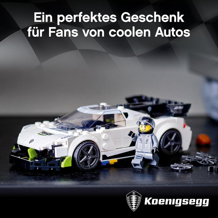 LEGO 76900 Speed Champions Koenigsegg Jesko Rennauto, Spielzeugauto, Modellauto zum selber Bauen Sin