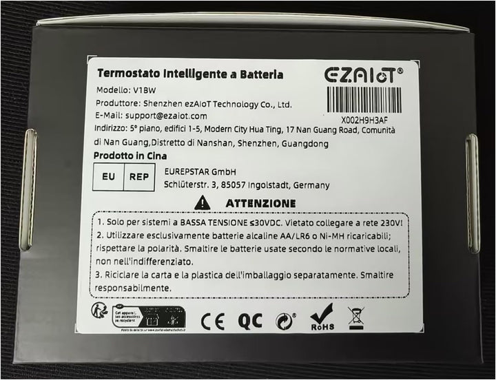WiFi 6 Thermostat Batterie für Gasboiler 2.4GHz, programmierbar, Trockenkontakt, Box 502-503, kompat