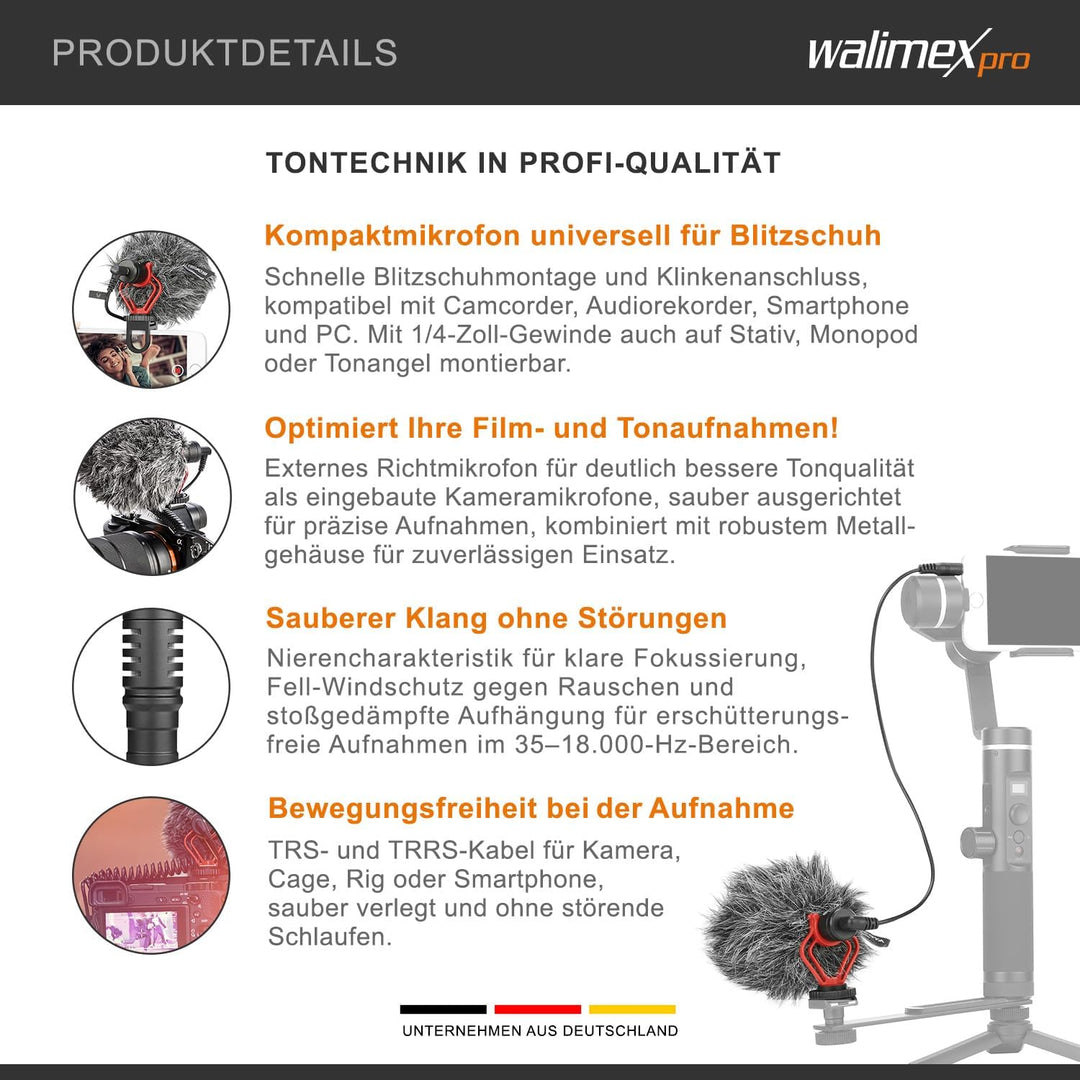 Walimex pro Boya MM1 Kompaktmikrofon universell