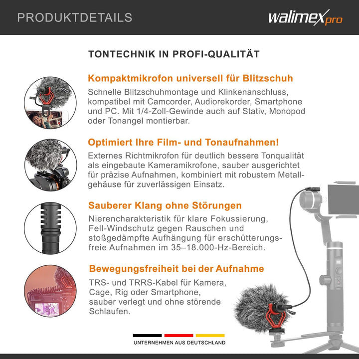 Walimex pro Boya MM1 Kompaktmikrofon universell