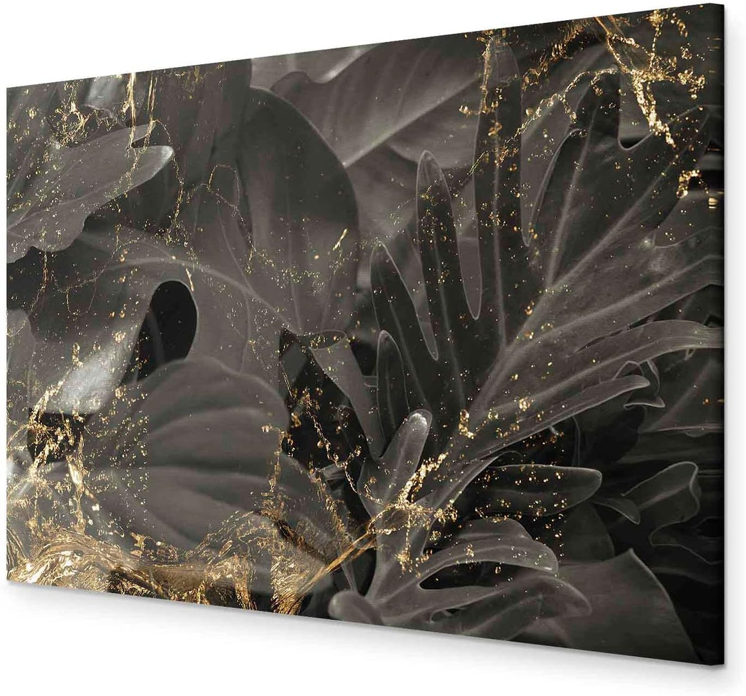 murando - Bilder Blätter 90x60 cm Leinwandbild 1 tlg Kunstdruck modern Wanbilder XXL Wanddekoration