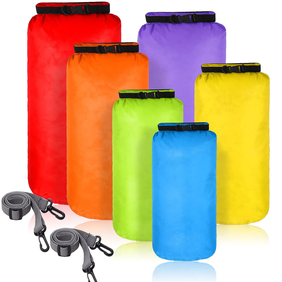 6 Stück wasserdichte Trockenbeutel Set Trockensack Leicht Luftdicht Packsack Set 20 L 15 L 10 L 8 L