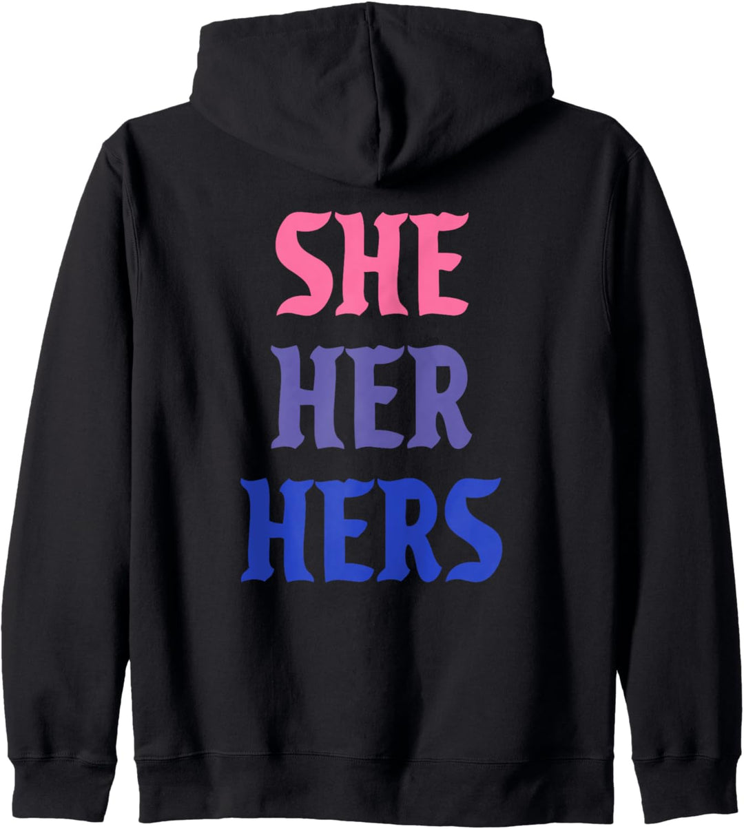 She Her Hers Pronomen LGBTQ Bisexuell Pride Flagge Kapuzenjacke