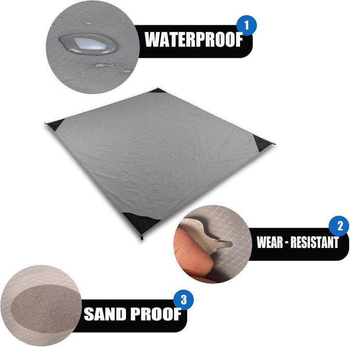 Picknickdecke 200x210cm,Ultraleicht Tragbare Stranddecke,4 Befestigung Ecken Sandabweisende Camingde