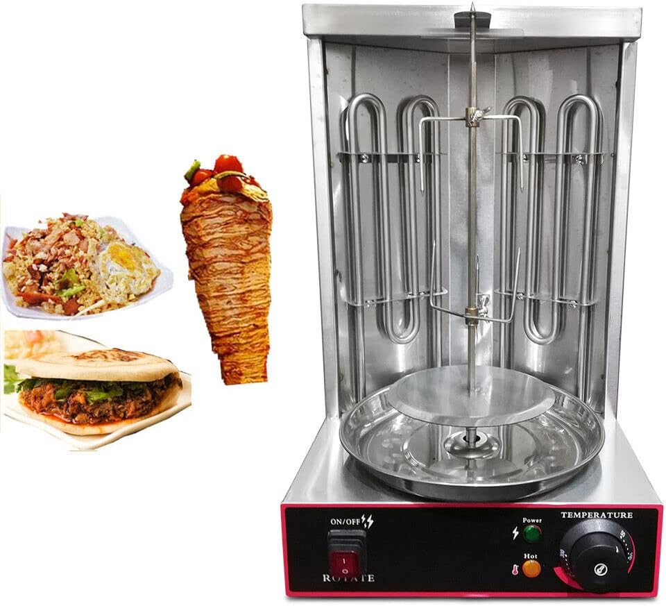 Döner-Vertikal-Multigrill 3KW Dönergrill Edelstahl Grill 0-300 Grad Kann zum Grillen von Lamm- und H