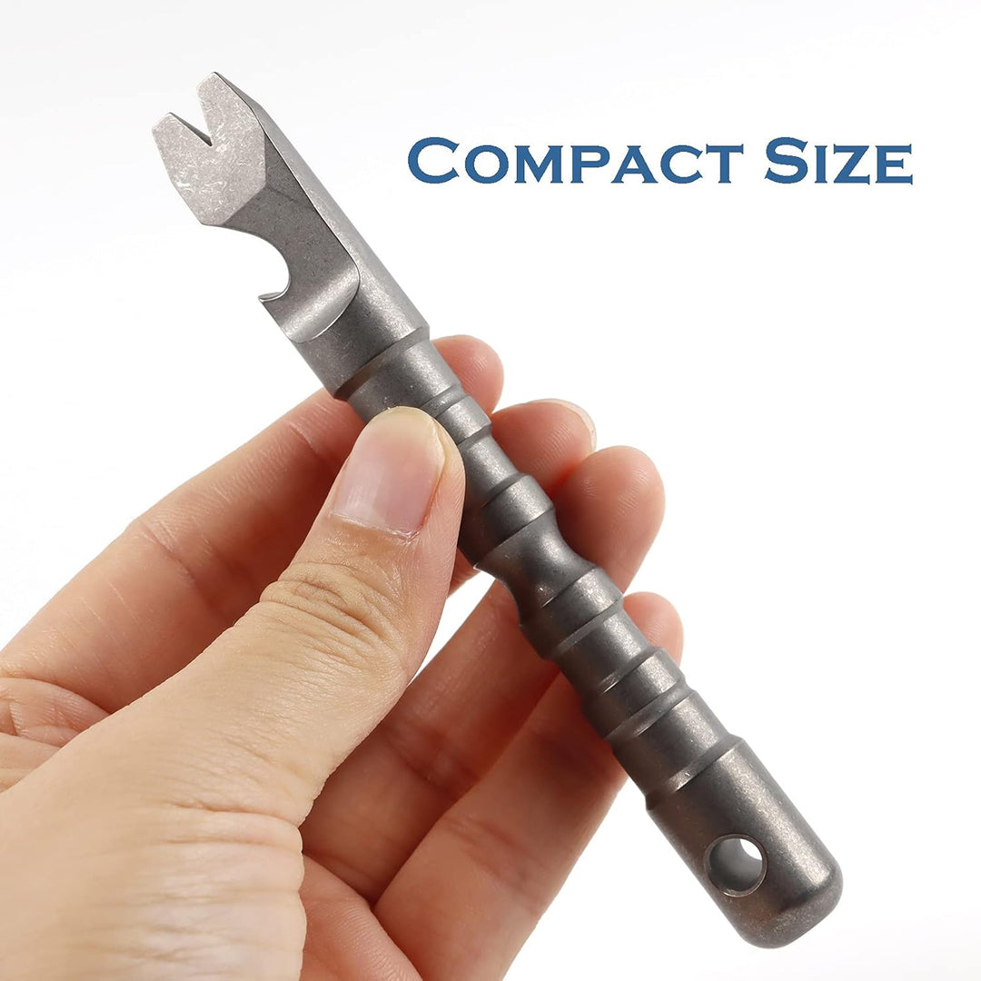 Hamans EDC Stemmeisen aus Titanlegierung, mit Flaschenöffner, Schraubendreher-Funktion, Multifunktio