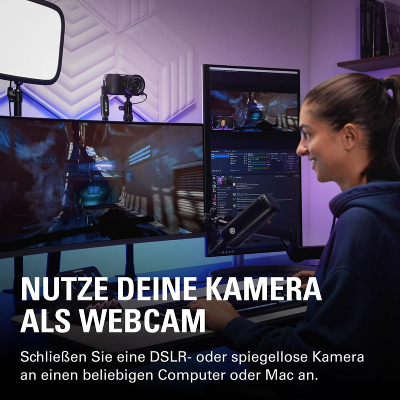 Elgato Cam Link 4K, externe Kamera-Aufnahmekarte, streamen und aufzeichnen mit DSLR, Camcorder, als