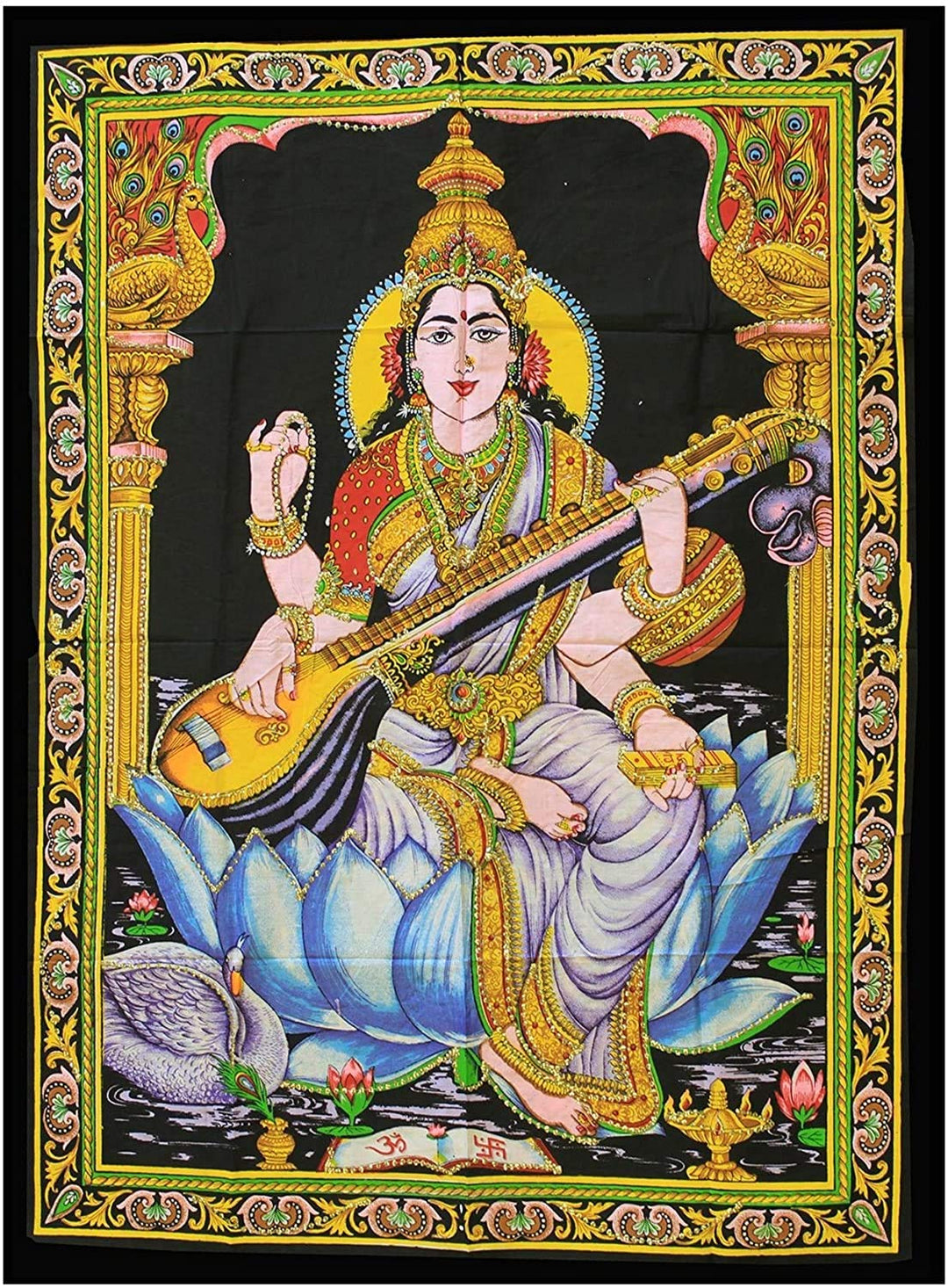 Wandtuch Saraswati Baumwolle 75 x 110 cm