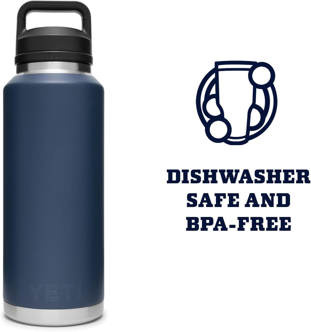 YETI Rambler Flasche Mit Chug-verschluss, Navy, 46oz (1.4L), Marineblau