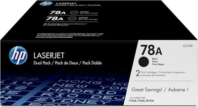 HP 78A Black Dual Pack Tonerkartusche für Laserdrucker