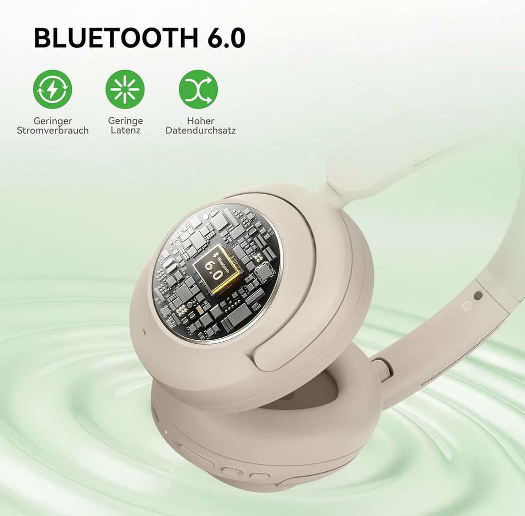 OneOdio Focus A6 Hybrid Active Noise Cancelling Kopfhörer – 75h Spielzeit, LDAC Hi-Res Sound, Blueto