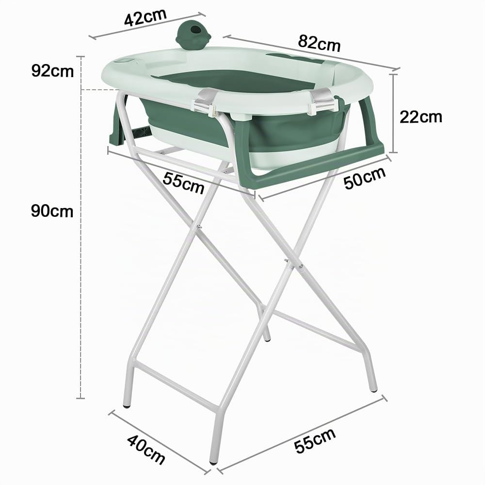 Babybadewanne mit Ständer, ergonomisches Babybad mit Ständer, Organizer für Eltern,Kinderbadewanne m
