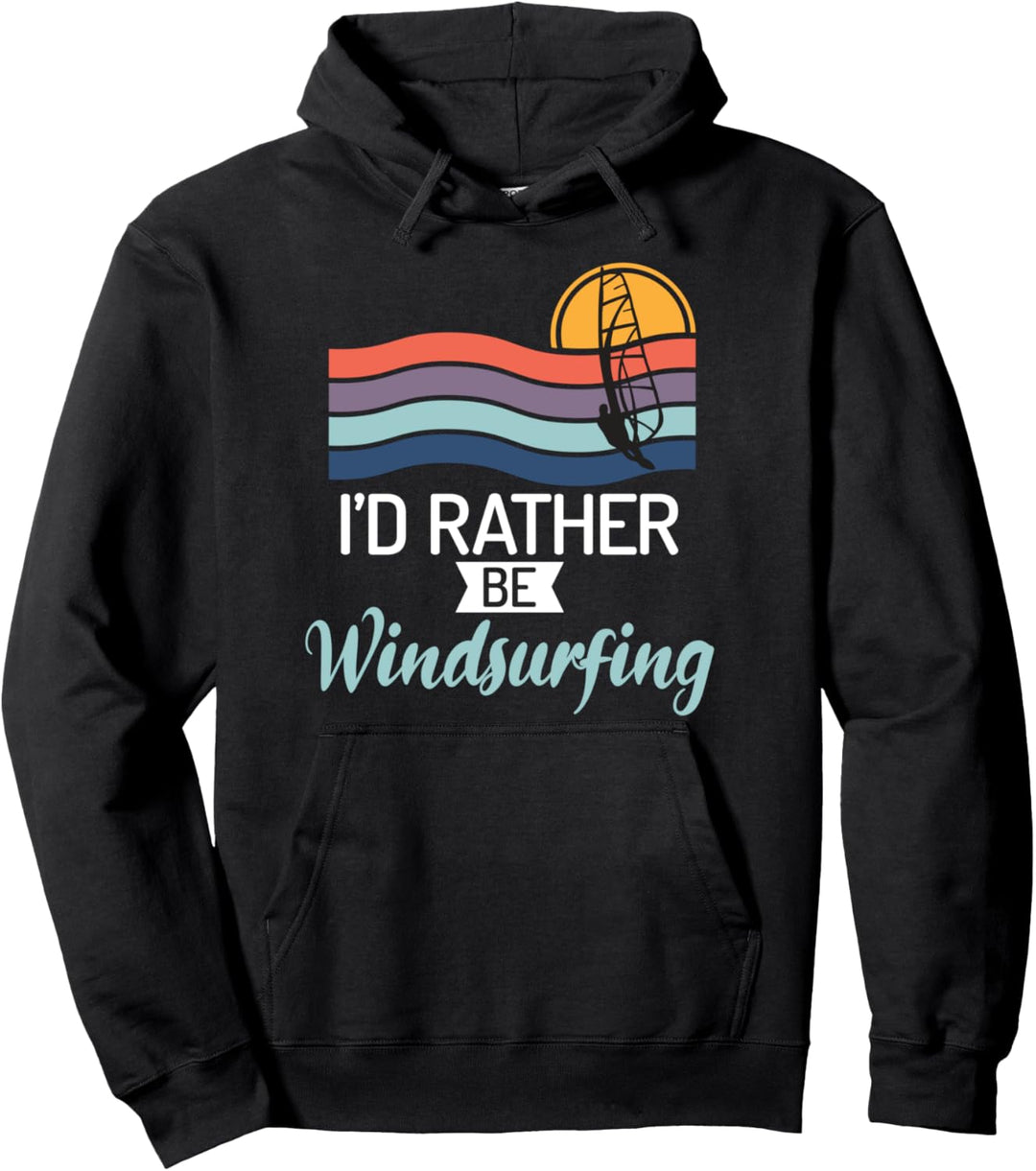 Ich würde eher Windsurfen Sunset Farben Sailboarder Windsurf Pullover Hoodie