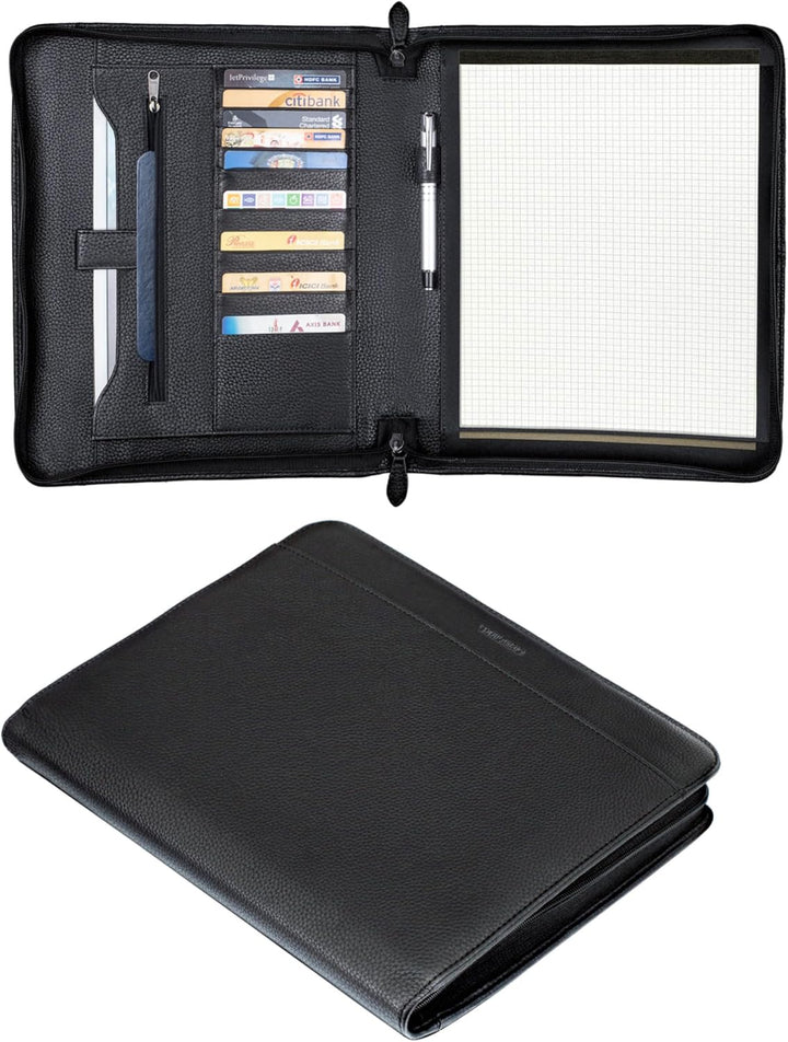 STILORD 'Massimo' Grosse Dokumentenmappe Leder Vintage Schreibmappe Konferenzmappe DIN A4 13,3 Zoll