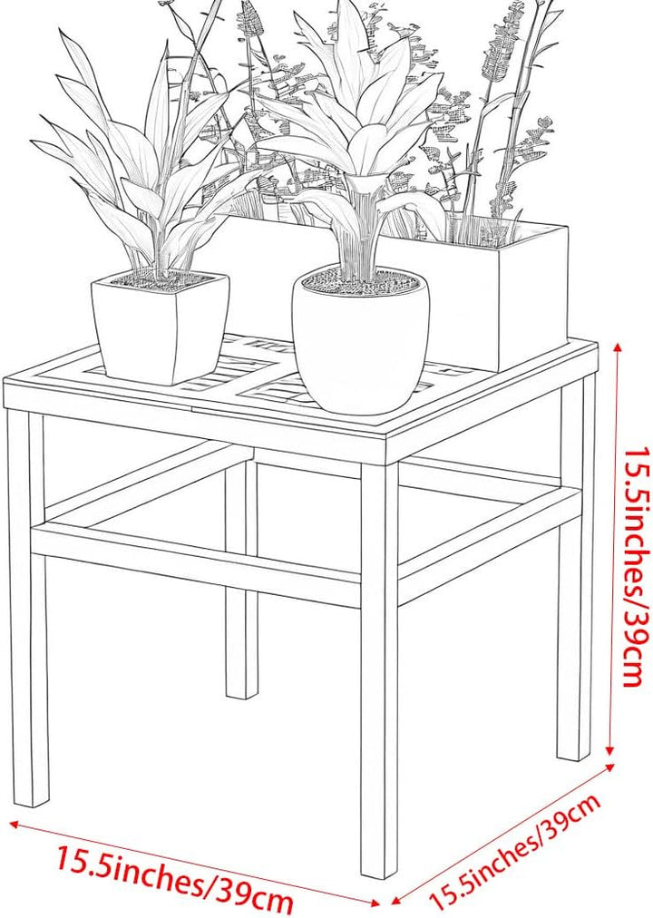 Pflanzenständer Blumenständer Draussen& Innen Aluminium, Blumenbank Pflanzen Blumenregal für Garten,
