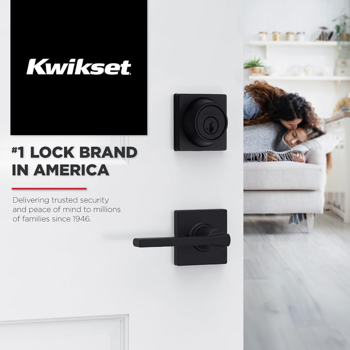 Kwikset 94880-614 Casey Schnuller-Hebel, Mattschwarz