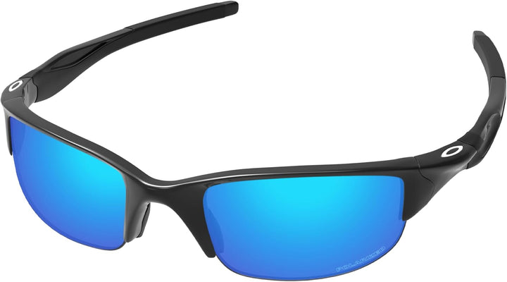 PapaViva Ersatzgläser und Gummi-Sets für Oakley Half Jacket 2.0 OO9144 Eisblau Polarisiert, Eisblau