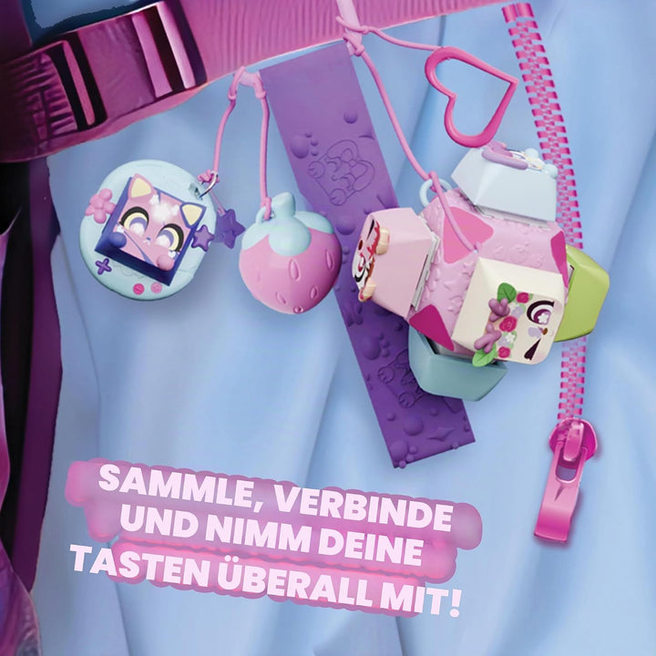 Bizak Clickeez Deluxe Keychain, lustiger Clickeez-Schlüsselanhänger, Anti-Stress-Tastatur und einras