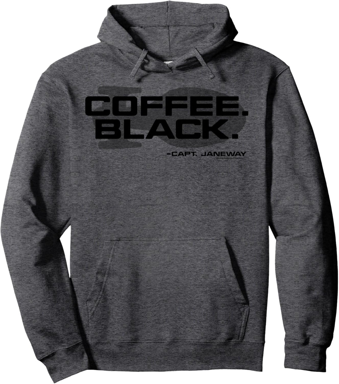 Star Trek Voyager Coffee Black Capt. Janeway Pullover Hoodie