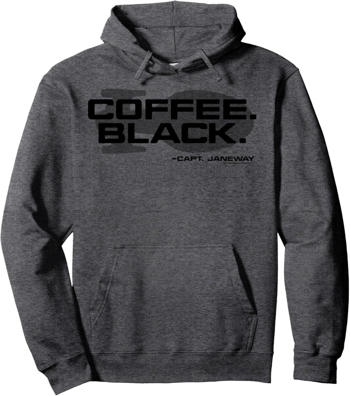 Star Trek Voyager Coffee Black Capt. Janeway Pullover Hoodie