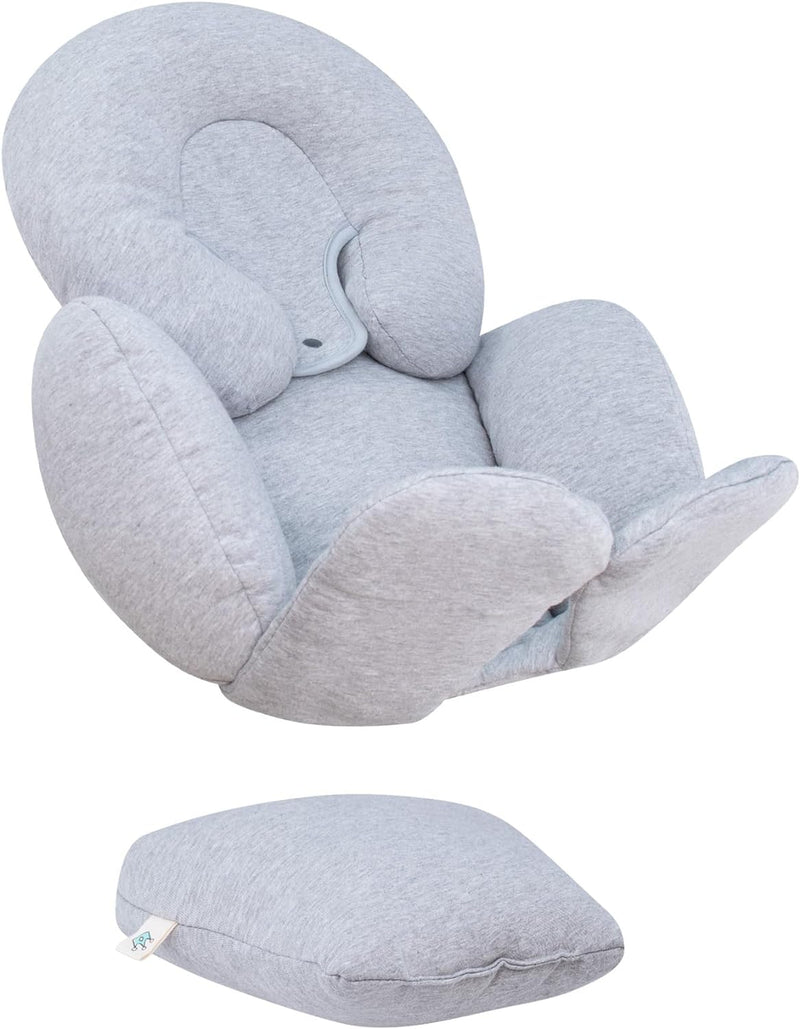 JYOKO Kids Sitzverkleinerer Antiallergikum Universal Baby 100% Baumwolle (Grey Stone, Enthält Kopf-,