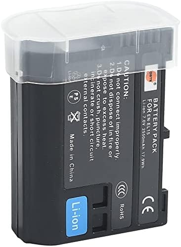 DSTE 2X EN-EL15 Ersatz Batterie + Duales USB-Ladegerät mit LCD-Display Kompatibel mit Nikon 1 V1,D72