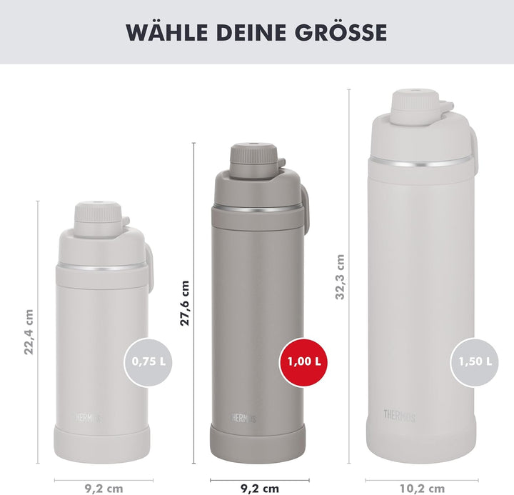 THERMOS ULTRALIGHT MAX Isolierflasche 1,00 l, 24 h kalt, moon rock mat | 12 h heiss, ultraleicht, ab