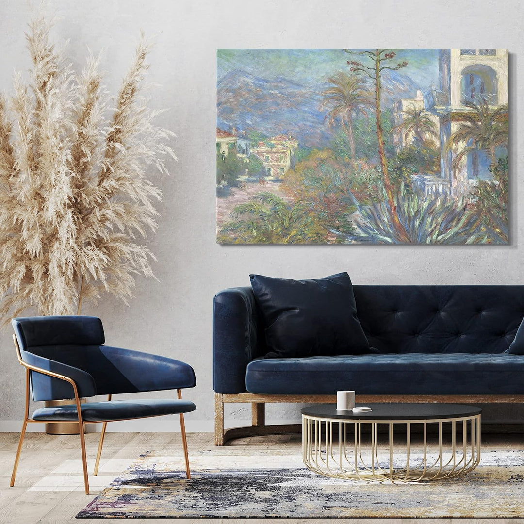 Printed Paintings Leinwand (120x80cm): Claude Monet - Villen in Bordighera 120x80 cm, 120x80 cm