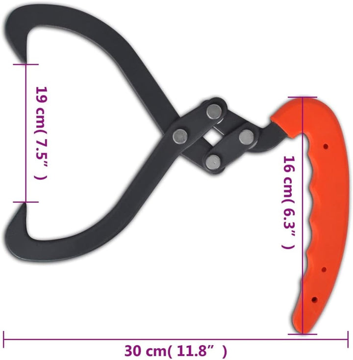 vidaXL 4x Handpackzange 19cm Packzange Holzgreifer Handhebehaken Holzzange