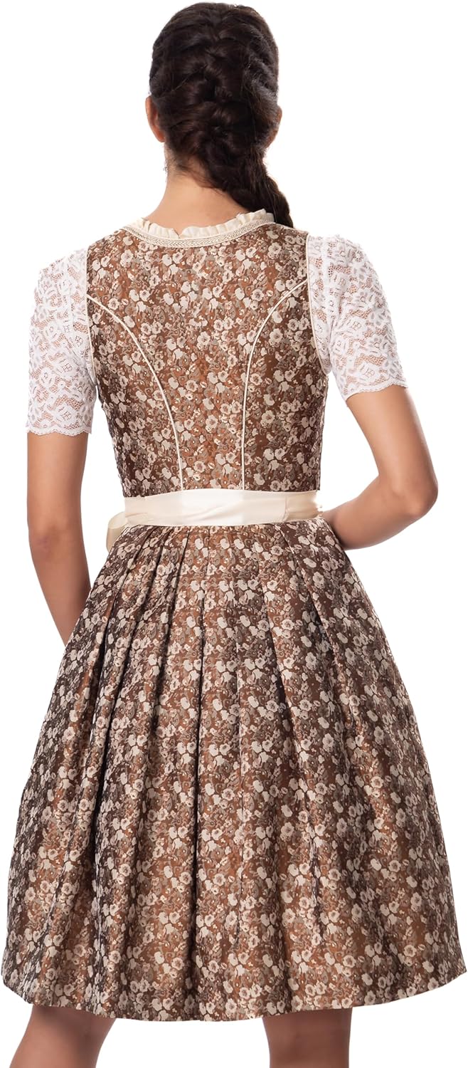 Dirndlwelle Dirndl Damen,Dirndl Schuhe Damen Elegante Kleid für Besondere Anlässe Trachtenkleid Dame
