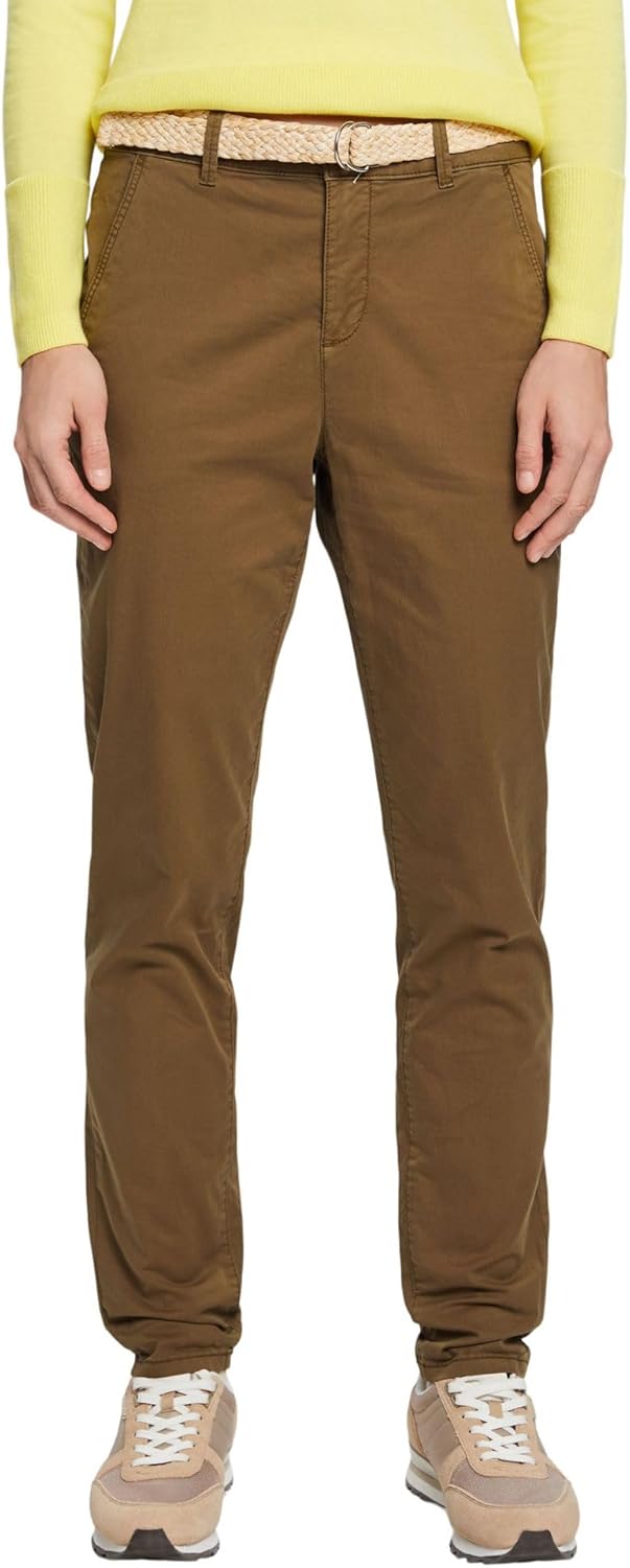 ESPRIT Chinohose mit Gürtel
