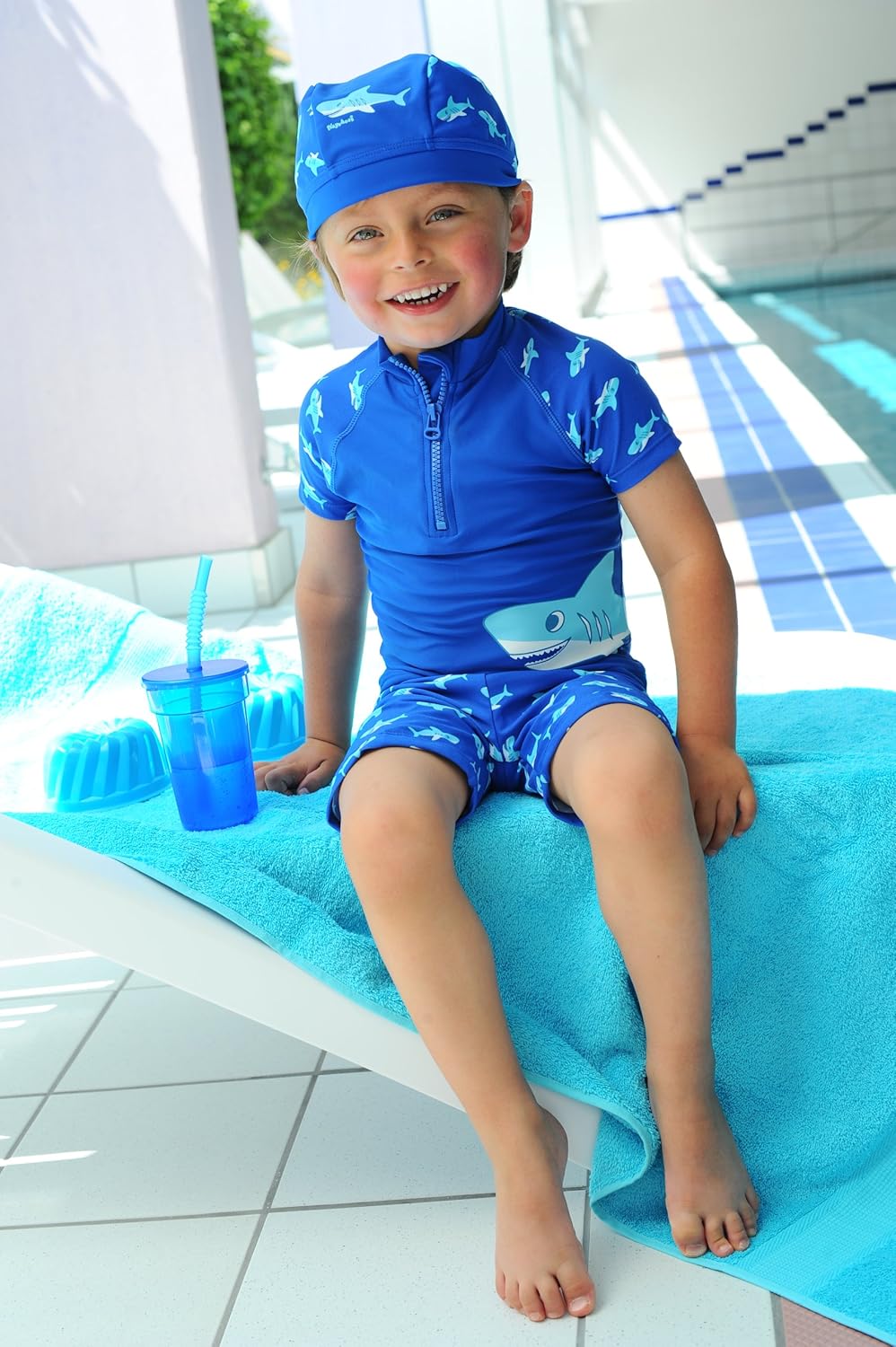 Playshoes Unisex Kinder Uv-Schutz Bade-Set zweiteilig Schwimmshirt Badeshorts Badebekleidung (1er Pa