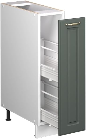 Vicco Apothekerschrank Fame-Line, Grün-Gold Landhaus/Weiss, 20 cm | ohne Arbeitsplatte, zur Kombinat