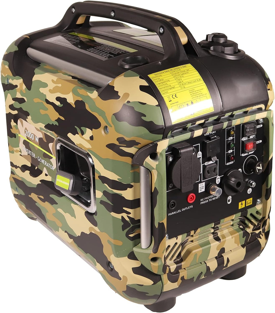 WELDINGER G 2000 Inverter Flüster-Generator 2000 W Gewicht 21,5 kg nur 59 dba 5 Jahre