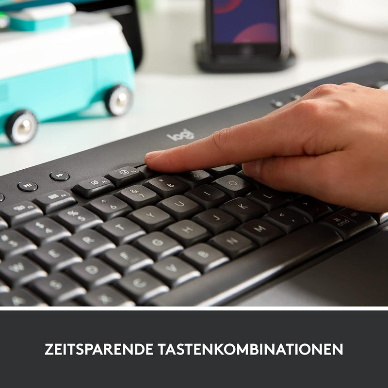 Logitech Signature K650 Comfort kabellose Tastatur mit Handballenauflage, BLE Bluetooth/Logi Bolt US