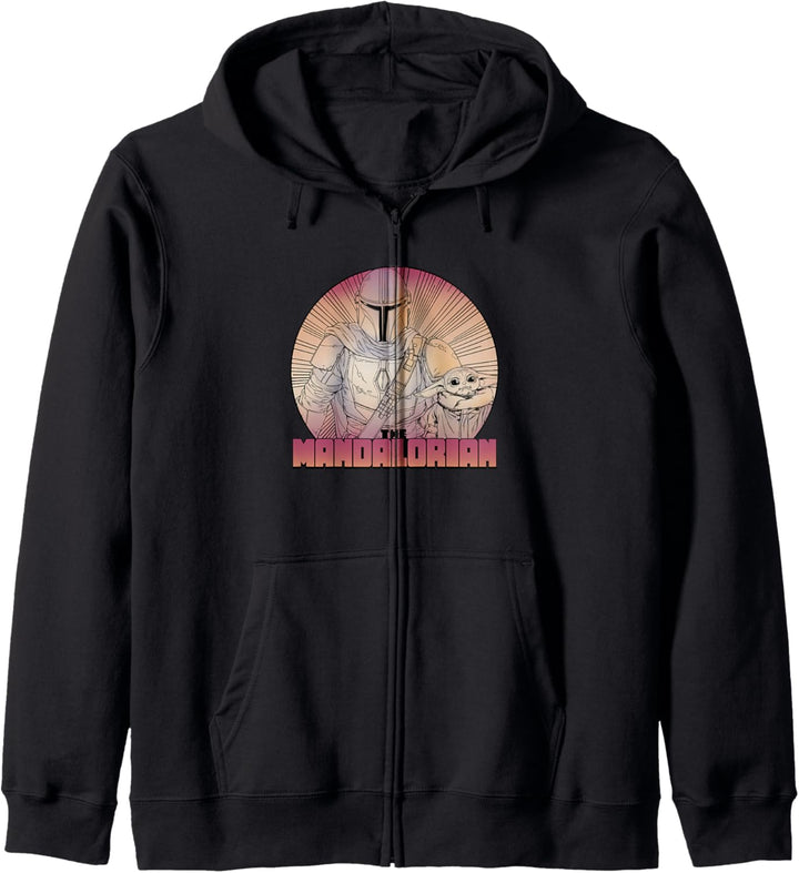 Star Wars The Mandalorian The Child Gradient Line Art Kapuzenjacke