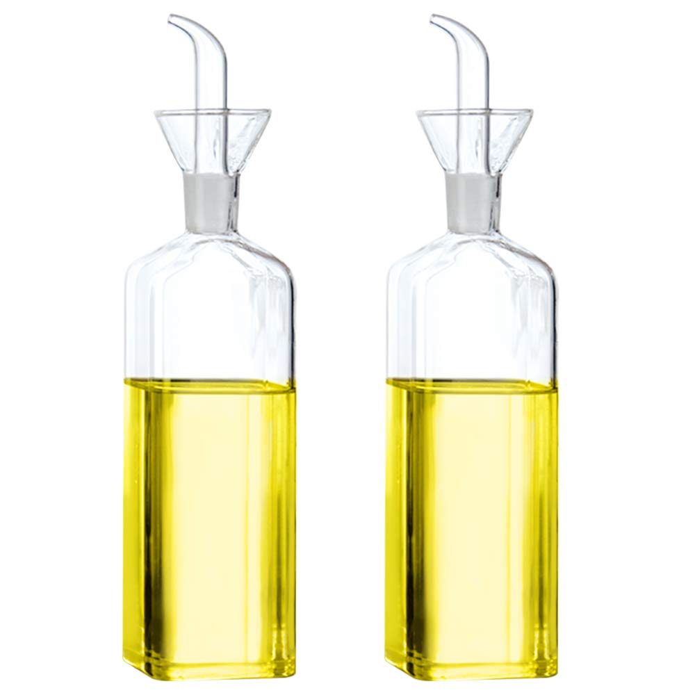 Ölflasche, Glasflasche, Olivenöl, Spender, Kochen, Öl, Essig, Messspender mit Ausguss, für Küche und