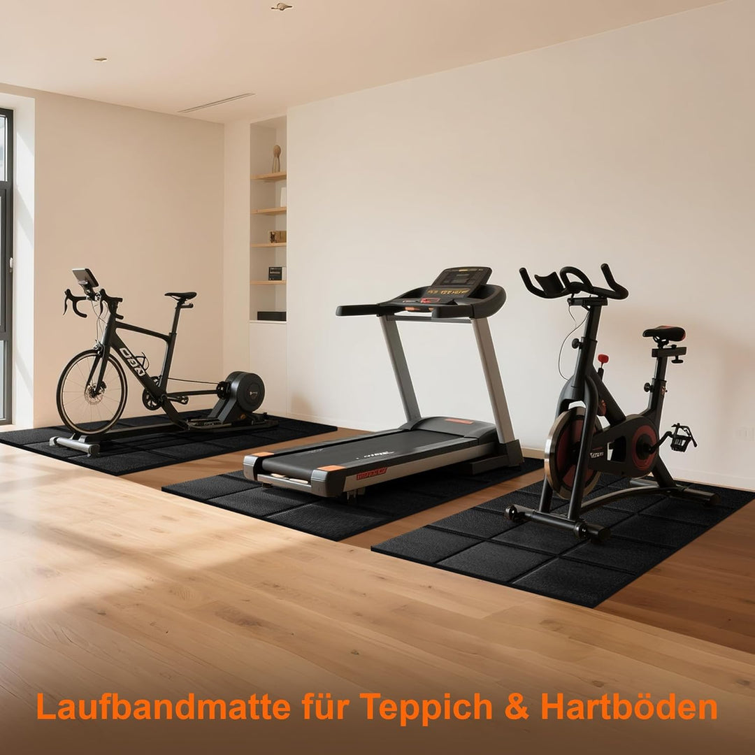 THAILE Bodenschutzmatte für Laufband &amp; Fitnessgeräte 200x100cm 5mm rutschfeste Antivibrationsmatte m
