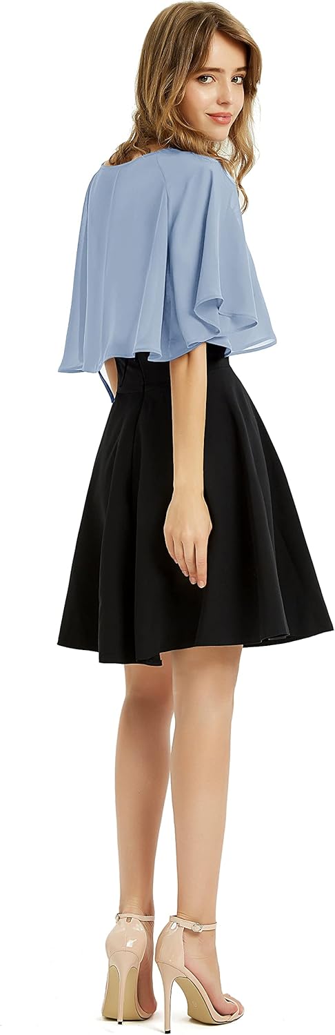BUCUXE Weicher Chiffon-Schal für Damen, für Abendkleid, Hochzeit, Umhang, Bolero, Überwurf Einheitsg
